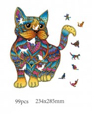 Houten puzzel RainboWooden - Cat 99st. +7j.