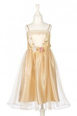 Amélie jurk goud-zalmkleur 8-10 jaar