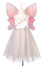 Louanne jurk met vleugels regenboog 5-7 jaar