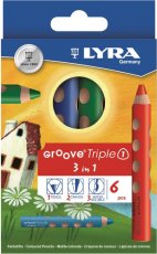 Kleurpotloden Lyra Groove Triple One 6st.